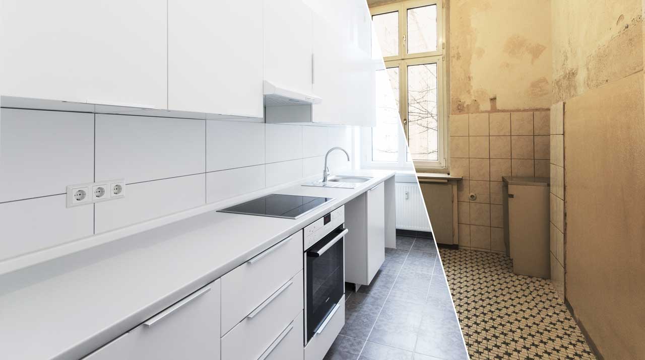 kitchen renovation overhaul from old to new